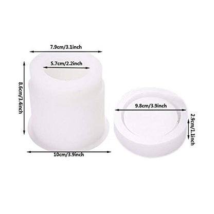 4 Style DIY Jewelry Resin Casting Molds Bottle Storage Jar With Lid Crystal Epoxy Mold Kit Handmade Craft Aromatherapy Candle Making Tool Clear Silicone Plaster Clay Mould (Cylinder Bottle) - color: (Cylinder Bottle)