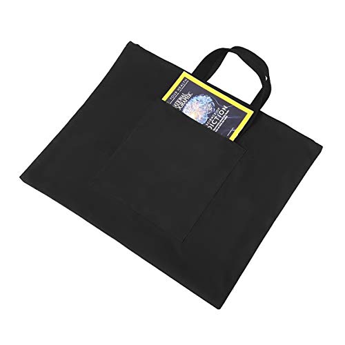 Starsouce Canvas Art Portfolio Carry Bag Multipurpose Zippered Artist Portfolios Case Tote Drawing Board Bag with Pocket for Transport Storage Painting Sketching Drawing Art Supplies, Black