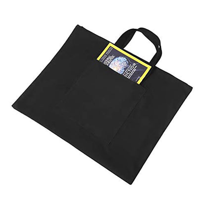 Starsouce Canvas Art Portfolio Carry Bag Multipurpose Zippered Artist Portfolios Case Tote Drawing Board Bag with Pocket for Transport Storage Painting Sketching Drawing Art Supplies, Black