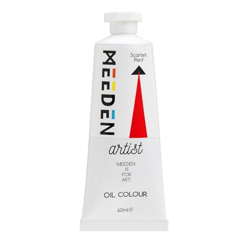 MEEDEN Artist Grade Oil Paint: Scarlet Red - 60ml/2oz Tube - Professional Art Paints for Canvas Painting - color: Scarlet Red, style: 60ml/2oz