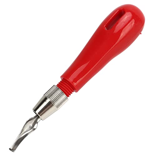 ANKROYU Professional Printmaking Carving Cutter Set with 6 Stainless Steel Blades Ergonomic Handle for Wood Linoleum Pumpkin Carving DIY Art Sculpting Red