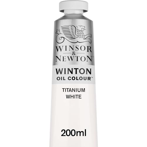 Winsor & Newton Winton Oil Color, 200ml (6.75-oz) Tube, Titanium White - color: Titanium White, size: 6.75 Fl Oz (Pack of 1), style: 6.75-oz Tube