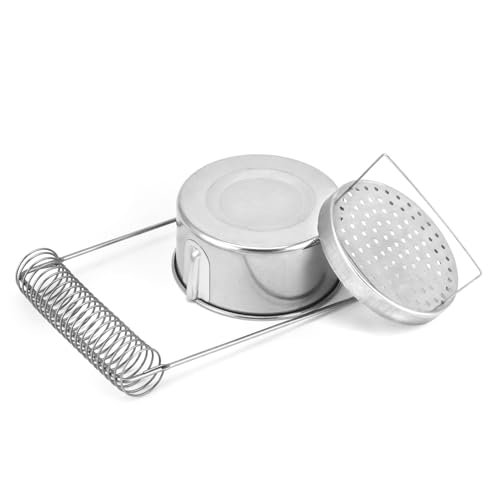 QWORK Portable Artist Brush Washer with Removable Screen, Stainless Steel Paint Brush Cleaner Tank & Spring Holder for Water, Oil, Acrylic Paints, Ideal for Artists, Students & Travelers
