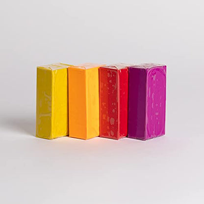Van Aken Claytoon Modeling Clay – 1 lb (Four 4-oz Bars) – Use for Claymation, Models, and Stop Motion (Hot) - color: Hot