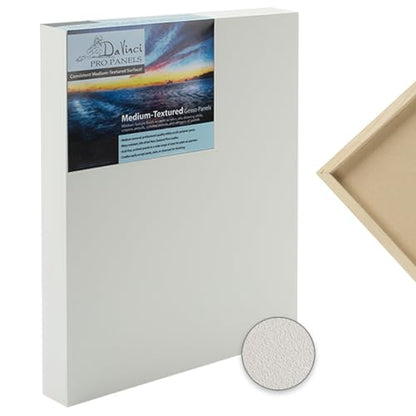 Da Vinci Pro Medium Textured Gesso Panel -4x12-7/8" Depth Wood Panel for Painting - Accepts Mediums Like Canvas - for Oils, Acrylics, Mixed Media, Pastels & Drawing Sticks - size: 4x12"