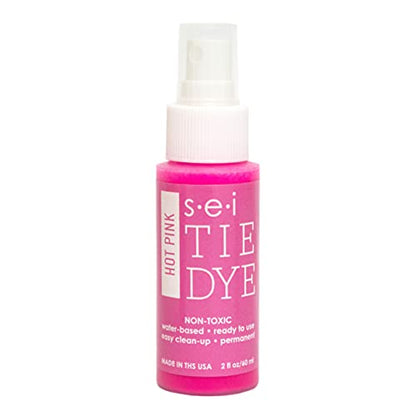 S.E.I. Hot Pink Tie Dye Spray Bottle: 2oz. Non Toxic Fabric Dye Spray, DIY Permanent Clothing Dye, One Step, Ready to Use Tie Dye Supplies - color: Hot Pink, size: 1 Pack