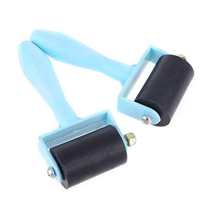 2X Practical Rubber Roller Anti Skid Tape Tool for Printmaking Wallpapers Stamping Gluing Application Painting Tools for Professional