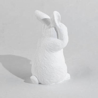 Both Hands Covering Ears Rabbit Easter Silicone Molds for Crafts 3D Bunny Silicone Mold Epoxy Resin Molds Cute Easter Bunny Mold Kawaii Animal Rabbit Soap Candle Molds for Living Room Home Decor