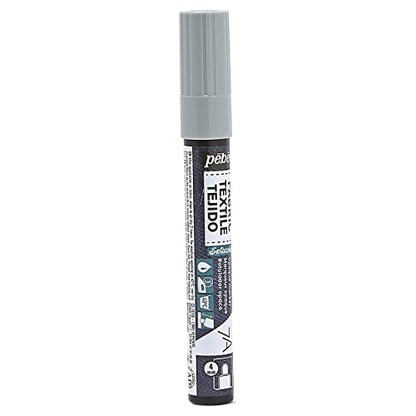 Pebeo 7A Marter Fabric Marker, 4 mm, Pastel Taupe - color: Pastel Taupe