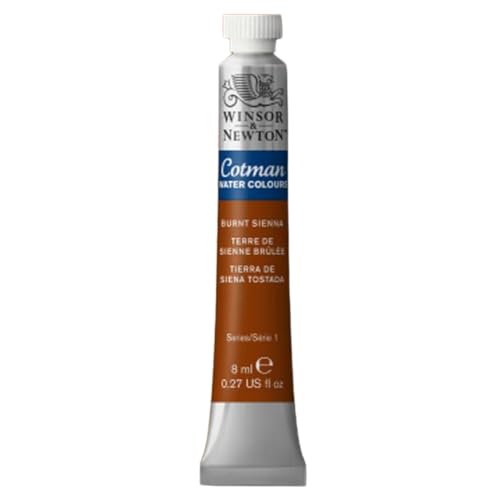 Winsor & Newton Cotman Watercolor Paint, 8ml (0.27-oz) Tube, Burnt Sienna - color: Burnt Sienna, style: 0.27-oz Tube
