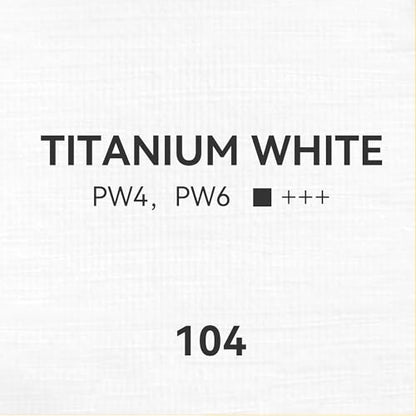 PHOENIX Titanium White Oil Paint - 40ml / 1.35 Fl oz. Single Tube - Artist Quality Oil Based Paint for Professionals - color: Titanium White