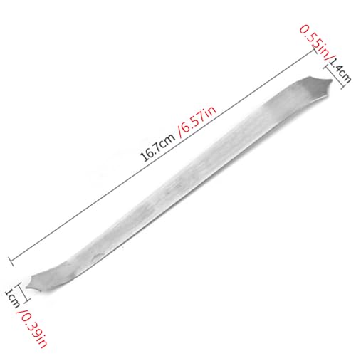 Pottery Clay Shaping Knives,Stainless Steel Pottery Tools Clay Sculpture Modeling Tool Double Curved Cutter Head for Making Roof Texture