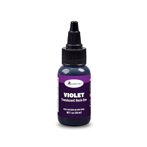 Alumilite Liquid Color Dye (Violet, 1 oz) Highly Concentrated Tint for Casting Resin, Polyester, and Urethane - Ideal for Clear, Translucent, or Opaque DIY Arts and Crafts, Beginners & Professionals - color: Violet
