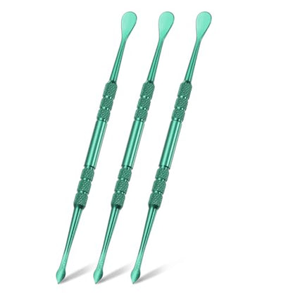 MECCANIXITY 3 Pcs Wax Carving Tools Stainless Steel 4.6 Inch Double-Headed Wax Carving Sculpting Tools for Modeling Sculpting Shaping, Green - color: Green