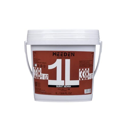 MEEDEN Burnt Sienna Acrylic Paint: 1 L /33.8 oz Heavy Body Gloss Non-Toxic - Thick Red Paints for Canvas Crafts Painting - color: Burnt Sienna - 1L