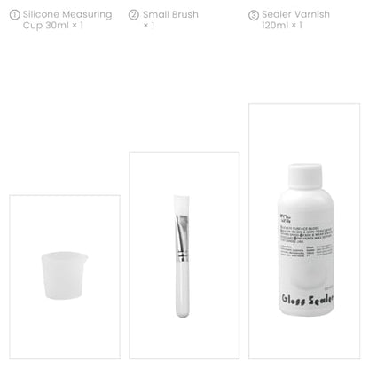 Eco-Friendly Acrylic Gloss Sealer Varnish - Fading & Water Resistance - Fast Drying for Concrete Gypsum Plaster (4oz) - color: 4oz