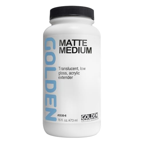 Acrylic Medium Golden Matte Medium 16 Ounce | Use to Extend Acrylic Paint Color, Decrease Gloss Finish, Mattify, or as a Clear Surface Ground