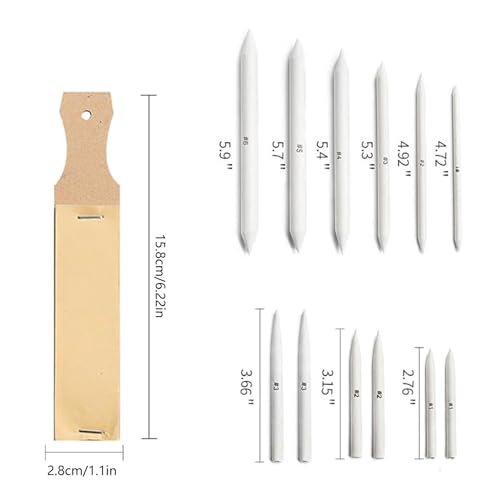 13 / 20Pcs Double-end Blending Stumps Tortillions Set with Sharpener Sharpener Artist Sketching Drawing Tool for Blending Tool