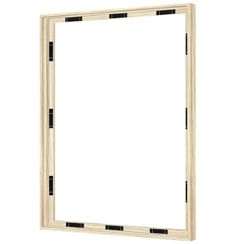 Abtgt 16x20 Canvas Floating Frame with 0.9" Deep, 16x20 Floater Frames for Canvas Paintings with Adhesive, Vertical or Horizontal Wall Art frame for Prints Oil Painting Diamond Decor, Natural, 1 Pack - color: Natural, size: 16x20