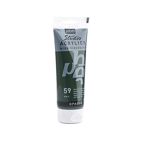 Pebeo - Acrylic Fine Studio Acrylics - Opaque Sap Green - Opaque Sap Green 100ml/3.38oz - color: Sap Green