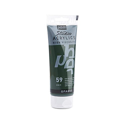 Pebeo - Acrylic Fine Studio Acrylics - Opaque Sap Green - Opaque Sap Green 100ml/3.38oz - color: Sap Green