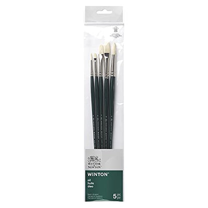 Winsor & Newton Winton Oil Brush, Long Handle, 5 pack - style: 5 Pack - Short Handle