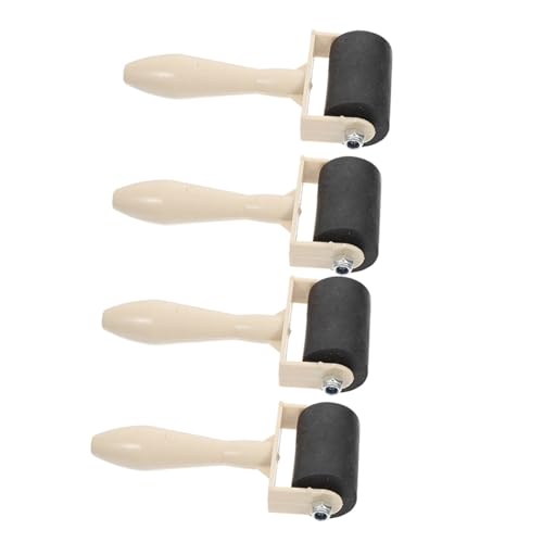 COOPHYA 4Pcs Rubber Roller Set for Children Ink Roller for Printmaking Handheld Crafting Tool for Boys and Girls for Art Projects and DIY Activities
