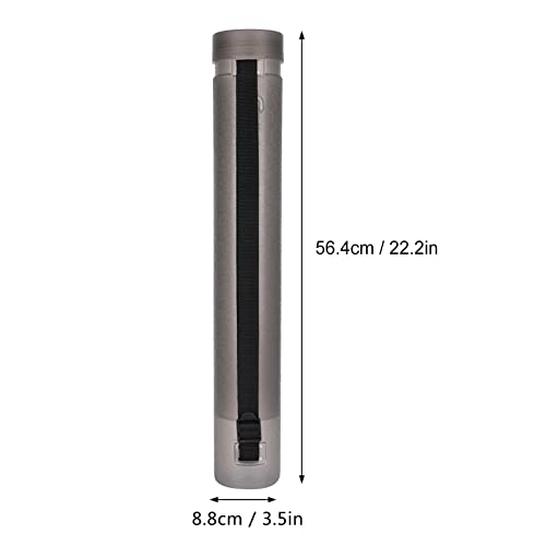 Telescopic Drawing Tube Plastic Storage Case with Flip Cover for Posters Maps Documents Art Supplies (Dark Gray) - color: Dark Gray