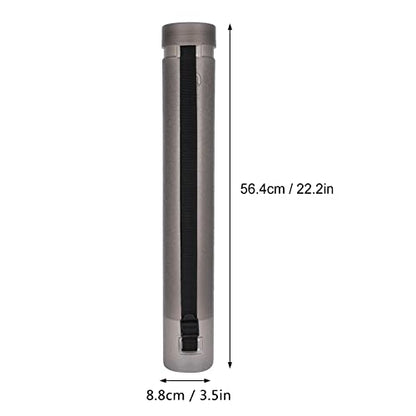 Telescopic Drawing Tube Plastic Storage Case with Flip Cover for Posters Maps Documents Art Supplies (Dark Gray) - color: Dark Gray