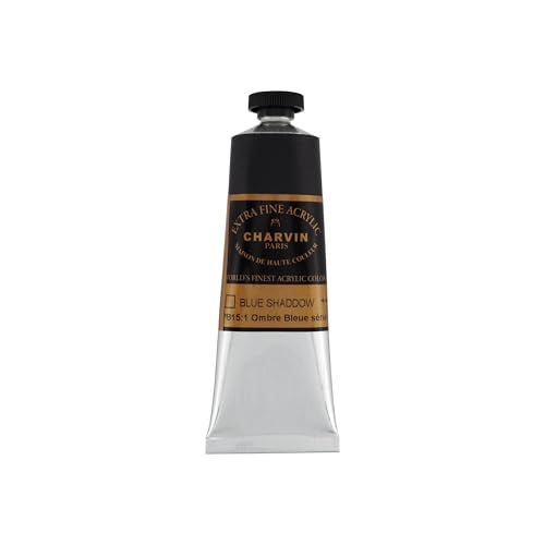 Charvin Extra Fine Professional Acrylic Paint - Blue Shadow, 60ml Tube, Triple-Milled, Lightfast Pigments, Open Stock Artist Acrylic Paints in Nature-Inspired Hues - color: Blue Shadow, size: 2.02 Fl Oz (Pack of 1)