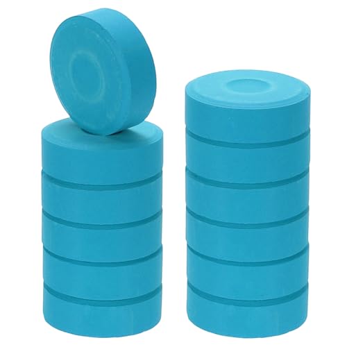 PATIKIL 12 Pcs Tempera Cakes, 2.3"x0.7" Washable Tempera Paint Cakes Blocks Bulk Large Art Supplies Watercolor for Artists Art Painting Drawing DIY Crafting, Lake Blue - color: Lake Blue
