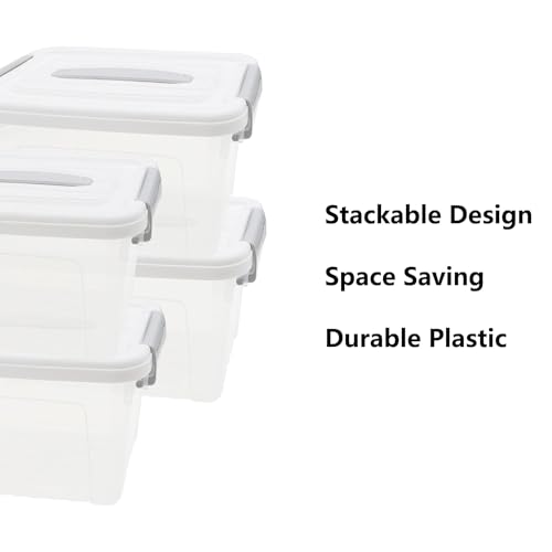 Plastic Bin with Lid, 1PCS Transparent Storage Box Office Container with Lids Platic Hangers Office Storage Bins Clothes Hangers Wardrobe Sundries Organizer - size: 30*21*17cm/11.81*8.26*6.69"