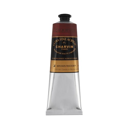 Charvin Extra Fine Professional Acrylic Paint - Brown Madder, 60ml Tube, Triple-Milled, Lightfast Pigments, Open Stock Artist Acrylic Paints in Nature-Inspired Hues - color: Brown Madder, size: 2.02 Fl Oz (Pack of 1)