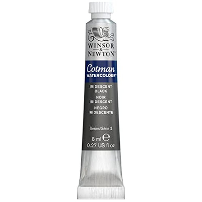 Winsor & Newton Cotman Watercolor Paint, 8ml (0.27-oz), Iridescent Black - color: Iridescent Black, style: 0.27-oz Tube