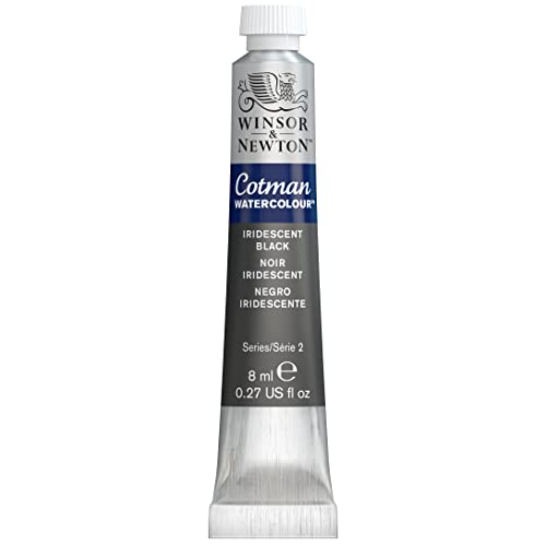 Winsor & Newton Cotman Watercolor Paint, 8ml (0.27-oz), Iridescent Black - color: Iridescent Black, style: 0.27-oz Tube