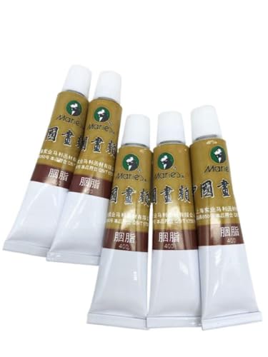 Easyou Marie's Big Size Chinese Painting Color Tubes Watercolor Drawing 12ml*7pcs No. 400 Rouge - color: Mariesc400rougeyanzhi