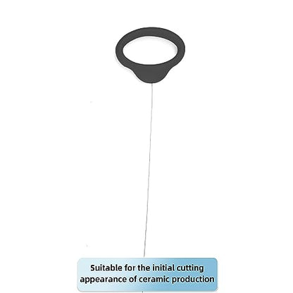 Pottery Wire Tool, Black Handle Standard Clay Wire Cutter for Pottery Wheel and Clay Artists, Pottery Wire Tool Widely Used in Pottery Wheel and Clay Cutting Sculpting Pottery Wire Tool（1 Pack） - color: black