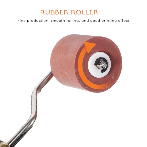 Lurrose 3pcs Rubber Roller Set for Printmaking with Three Different Widths 1cm 2cm 3cm Smooth Rolling Hand Rollers for Crafting Gluing and Painting