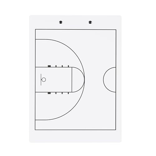 Basketball White Dry Erase Coaches Clipboard | Double-Side Basketball Coaching Whiteboard with Marker