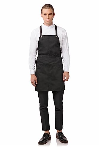 Chef Works Men's Largo Bib Apron - color: Black
