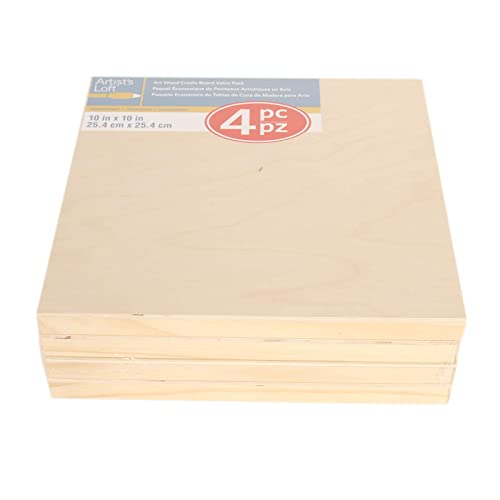 Artist's Loft 8" x 10" Cradled Wood Painting Panel Pack - Great for Painting, Decoupage, Decoration, Art & Crafts - 5 Pack - size: 8 x 10