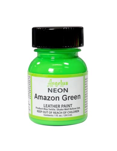 Angelus Neon Leather Paint, 1 oz., Amazon Green - color: Amazon Green