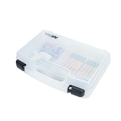 ArtBin 8014AB 14 Inch Quick View Carrying Case - 14 in. x 3.375 in. x 10.25 in., Lockable Art and Craft Supply Storage with Latches and Handles, Portable, Clear - size: 14 inch - Standard