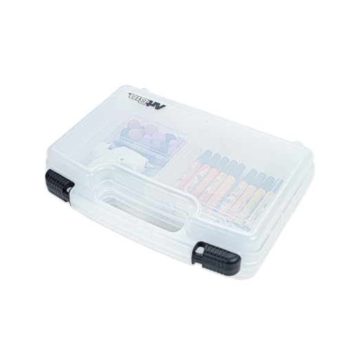 ArtBin 8014AB 14 Inch Quick View Carrying Case - 14 in. x 3.375 in. x 10.25 in., Lockable Art and Craft Supply Storage with Latches and Handles, Portable, Clear - size: 14 inch - Standard
