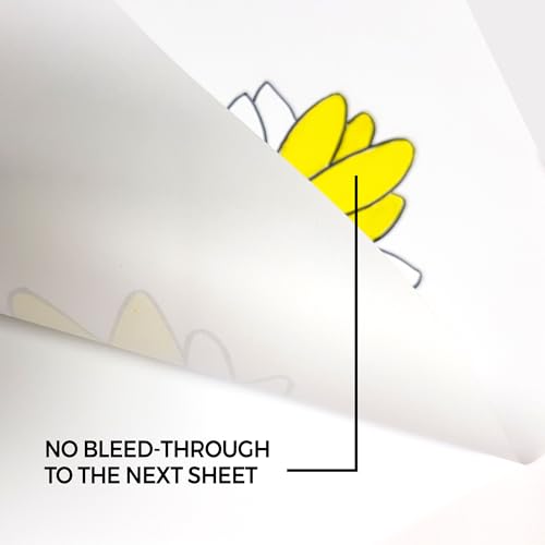 Zieler® A4 (8.3" x 11.7") Marker & Illustration Paper Pad, Smooth Bright White, 100gsm, 32 Sheets