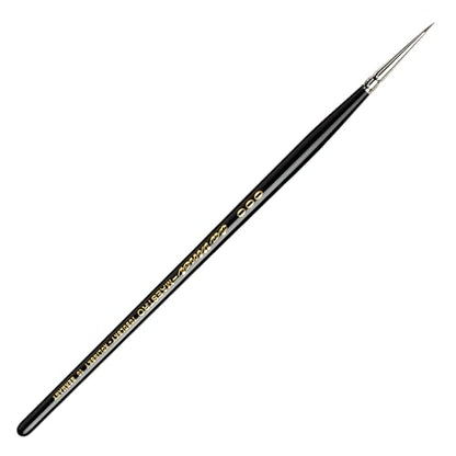 da Vinci Watercolor Series 10 Maestro Paint Brush, Round Kolinsky Red Sable, Size 3/0 (36802) - size: Size 3/0, style: Round Series 10