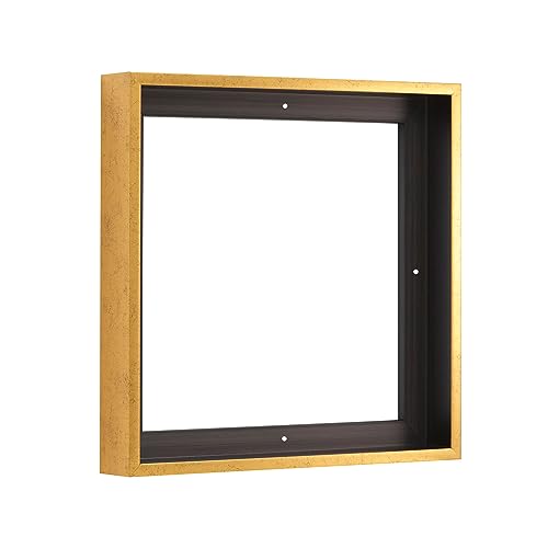 Pixy Canvas Floater Frame 4x4 for 1-1/2 (1.5) inch Deep Canvas Paintings/Canvas Prints/Wood Canvas Panels/Wall Art/Wall Decor/Home Decor/Artwork (Rustic Gold, 4 x 4 inch, Square) - color: Rustic Gold, size: 4 x 4 inch