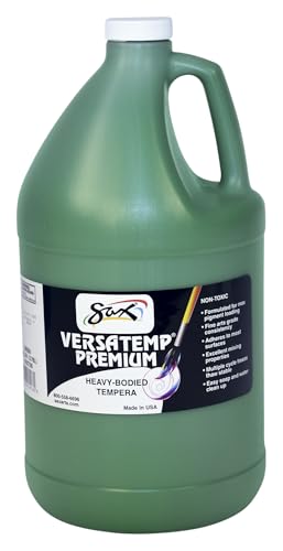 Sax Versatemp Premium Heavy-Bodied Tempera Paint, Green, 1 Gallon