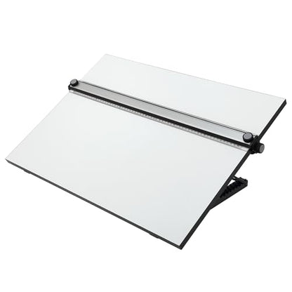 Acurit Multi-Angled 16”x21” PXB Drawing Board for Artists and Designers - Portable Tabletop Workspace, Drawing, Sketching, Drafting, Painting - Portable Laminated Surface w/Ruler & Parallel Motion Bar - size: 16x21"