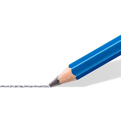 STAEDTLER Mars Lumograph 100-9B Premium Quality Pencil, Hardness 9B, Box of 12, Blue (100-9B VE) - style: 9B
